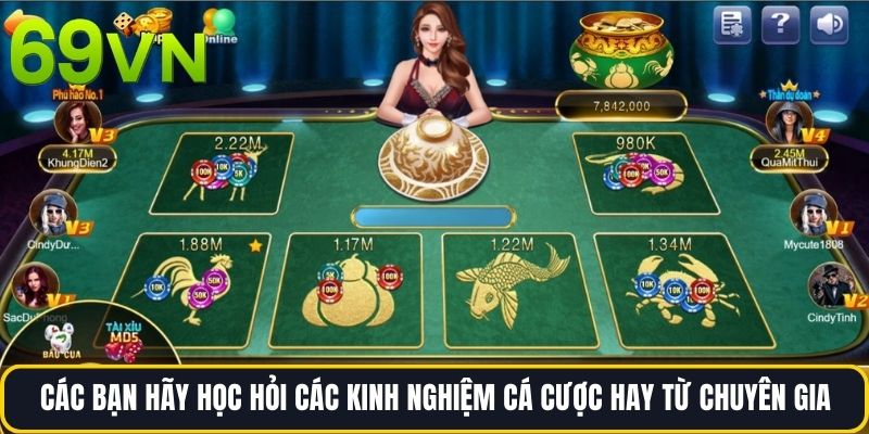 Các bạn hãy học hỏi các kinh nghiệm cá cược hay từ chuyên gia