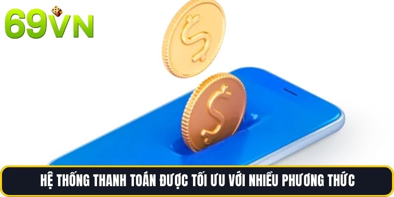 Hệ thống thanh toán được tối ưu với nhiều phương thức