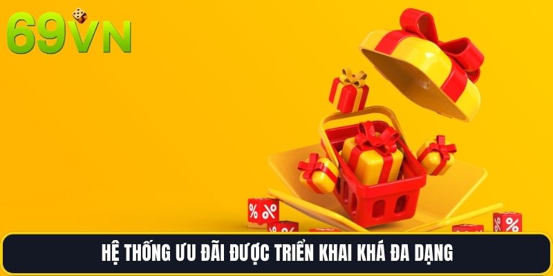 Hệ thống ưu đãi được triển khai khá đa dạng